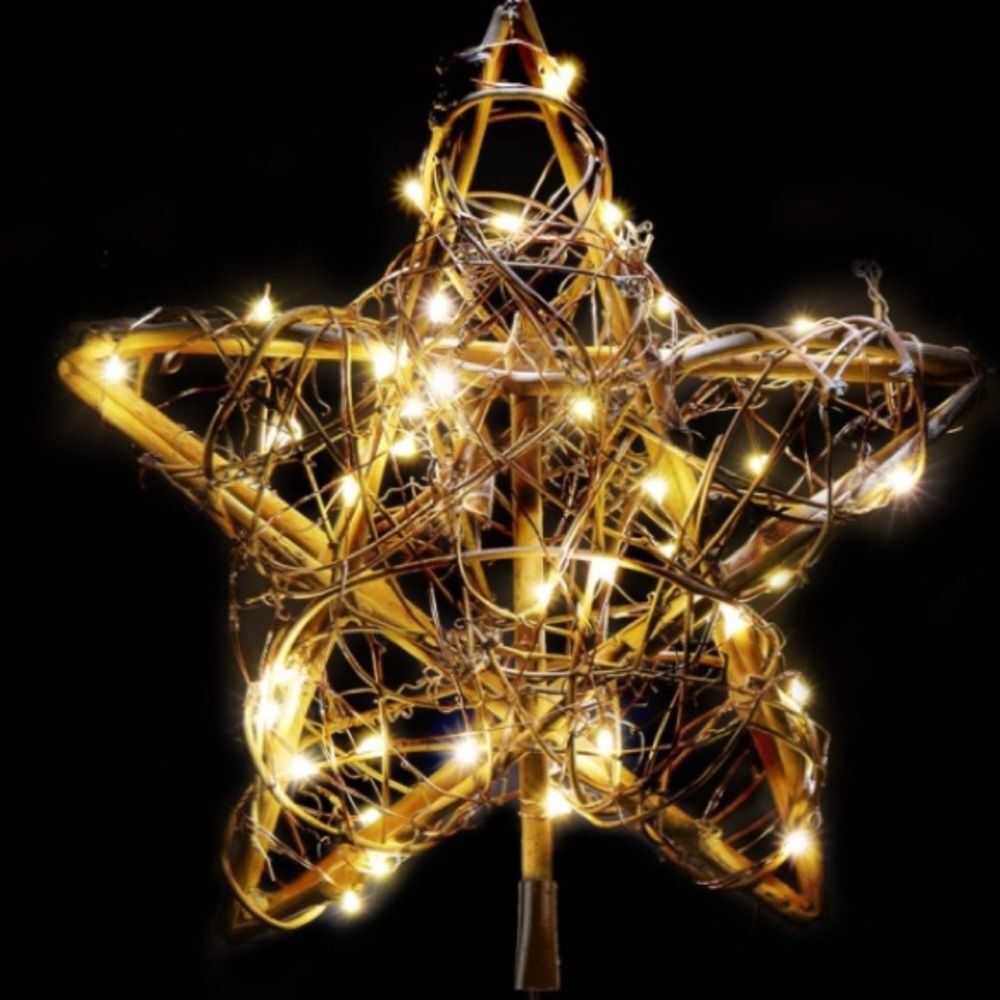 Rattan Woven Light Up Twig Star
